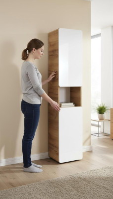 Étagère de salle de bain armoire suspendue haute 170cm Armoire de salle de bain