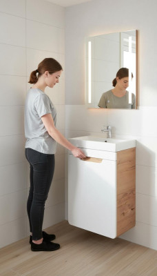 Design Waschbecken Waschbecken Badezimmerschrank Hochglanz