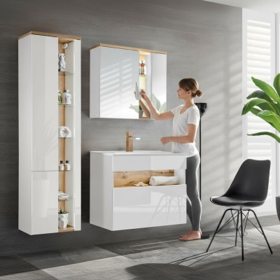 Meubles de salle de bain design Ensemble de 3 pièces de salle de bain Armoire décorative Lavabo