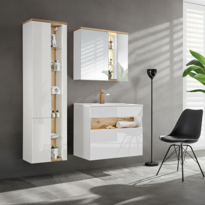 Meubles de salle de bain design Ensemble de 3 pièces de salle de bain Armoire décorative Lavabo