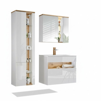 Meubles de salle de bain design Ensemble de 3 pièces de salle de bain Armoire décorative Lavabo