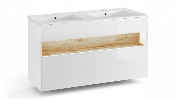 Double lave-mains Meuble sous-lavabo avec vasque de lavabo