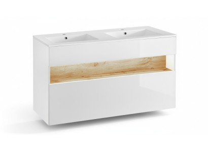 Double lave-mains Meuble sous-lavabo avec vasque de lavabo