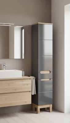 Armoire de toilette haute Étagère Meuble de salle de bain Étagères de meuble de salle de bain