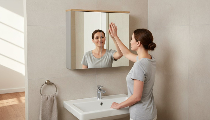 Meuble sous lavabo avec lavabo suspendu 60cm meuble de salle de bain