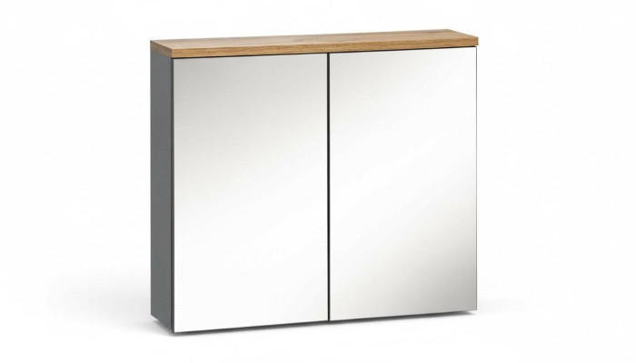 Armoire murale avec miroir, armoire de salle de bain avec miroir 80 cm salle de bain