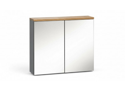 Armoire murale avec miroir, armoire de salle de bain avec miroir 80 cm salle de bain