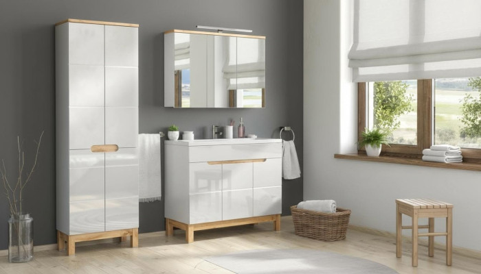 Meubles de salle de bain Design Ensemble de salle de bain Armoire Lavabo Ensemble de meubles de salle de bain 3 pièces.