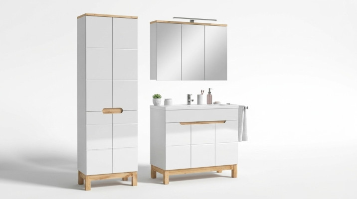 Meubles de salle de bain Design Ensemble de salle de bain Armoire Lavabo Ensemble de meubles de salle de bain 3 pièces.