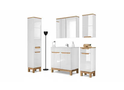 Meubles de salle de bain design Ensemble de baignoire Ensemble de meuble de toilette Armoire décorative Lavabo
