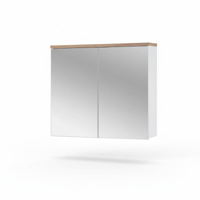 Armoire murale de salle de bain avec miroir 80 cm