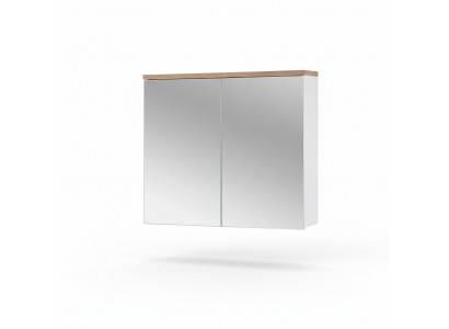 Armoire murale de salle de bain avec miroir 80 cm