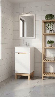 Lavabo Lavabo lavabos meubles de salle de bain armoire de base + Lavabo brillant