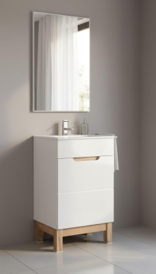 Meuble-lavabo Armoire Étagère Armoires 50 cm Lavabo Lavabo