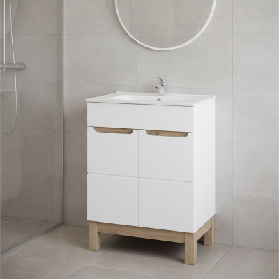 Lavabo Meuble sous lavabo Lavabo Salle de bain Lavabos 60cm Céramique