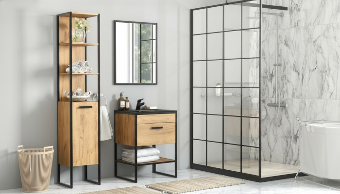 Conception de meubles de salle de bain Ensemble de 5 pièces Suite Armoire Lavabo