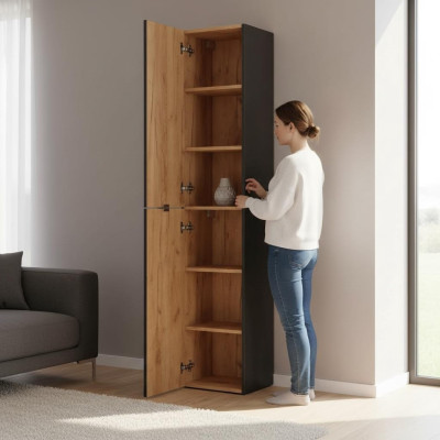 Armoire de salle de bain Armoire de salle de bain haute Étagère Mobilier de salle de bain Étagères décoratives Salle de bain