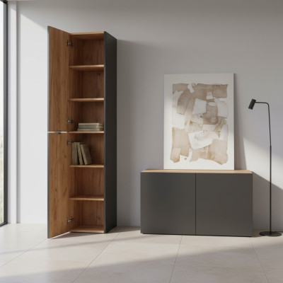 Armoire de salle de bain Armoire de salle de bain haute Étagère Mobilier de salle de bain Étagères décoratives Salle de bain