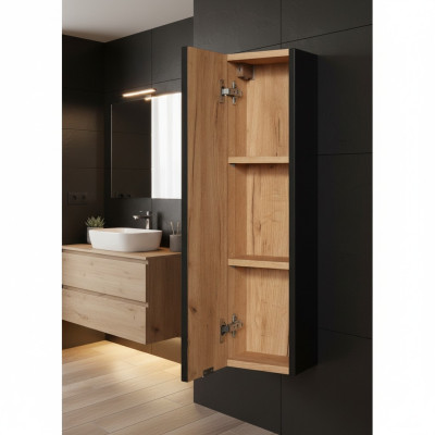 Salle de bain Mobilier de salle de bain Étagère Armoire Marron Armoires Pharmacies Bois
