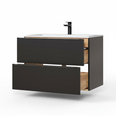Lavabo de luxe Meuble de base pour lavabo Vasque d'armoire pour lavabo de salle de bain de 80 cm.