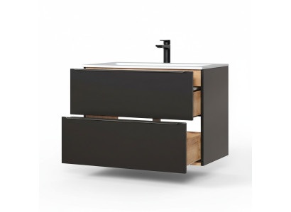 Lavabo de luxe Meuble de base pour lavabo Vasque d'armoire pour lavabo de salle de bain de 80 cm.