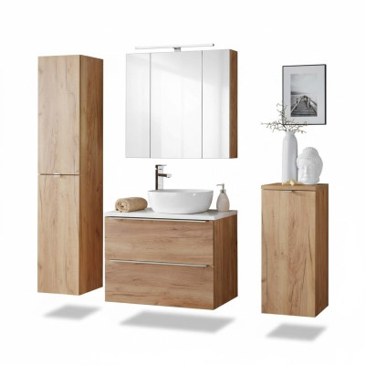 Conception Mobilier Salle de Bain Salle de Bain 4 pièces Ensemble Armoire Lavabo