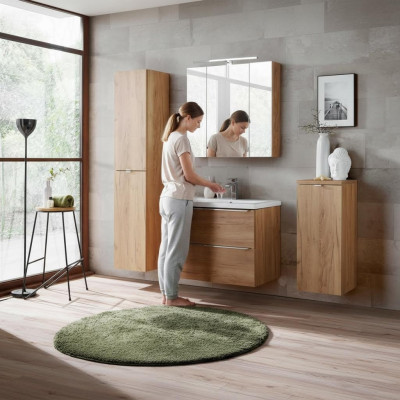 Conception Meubles de salle de bain Salle de bain 4 pcs. Ensemble Suite Armoire Déco Lavabo