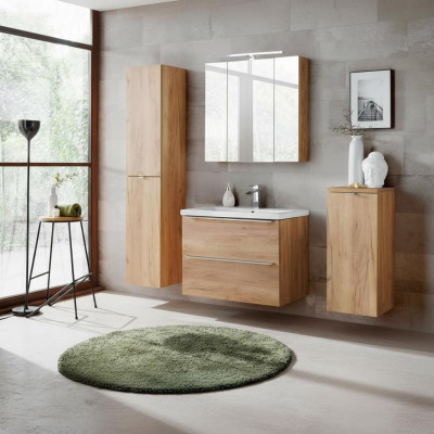 Conception Meubles de salle de bain Salle de bain 4 pcs. Ensemble Suite Armoire Déco Lavabo
