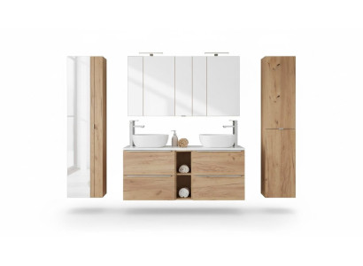 Meuble de salle de bain Design Set de 8 pièces Ensemble Armoire Lavabo
