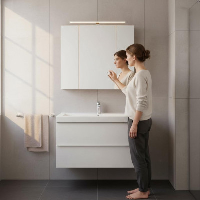 Armoire à miroir Armoire de salle de bain miroir de salle de bain 80x16x75 cm Armoires