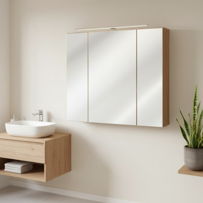 Armoire à miroir Armoire de salle de bain miroir de salle de bain 80x16x75 cm Armoires