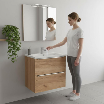 Design Luxe Lavabo Lavabo Armoire Murale Suspendue avec Intégré