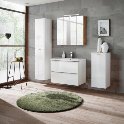 Meubles de salle de bain design Salle de bain Ensemble de 4 pièces Déco Armoire Lavabo