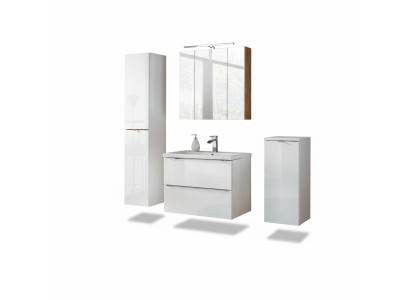 Meubles de salle de bain design Salle de bain Ensemble de 4 pièces Déco Armoire Lavabo