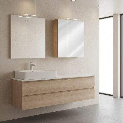 Miroir armoire Cabinet de salle de bain 60x16x75 cm Armoires