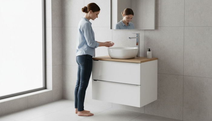 Ensemble de meubles de salle de bain 60cm Lavabo avec meuble sous-lavabo Lavabo