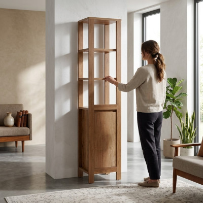 Armoire de salle de bain Meuble de salle de bain Armoire armoire Armoire haute Meuble de salle de bain Étagère