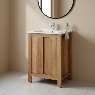 Set de meubles de salle de bain 60cm lavabo avec armoire de base décorative lavabo moderne