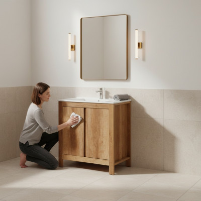 Ensemble de meubles de salle de bain 80cm lavabo avec armoire de base lavabo moderne décoratif