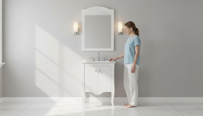 Meubles de salle de bain de style ancien, base de lavabo, meuble de salle de bain de campagne, nouveau