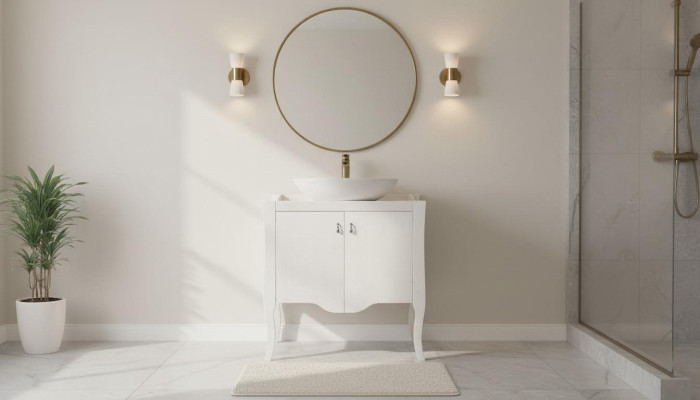 Meuble-lavabo Étagère Armoires 79cm Lavabo Lavabo