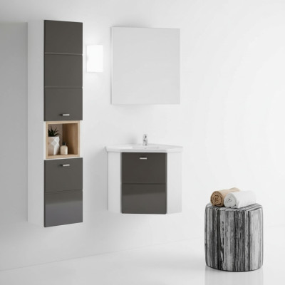 Lavabo Meuble de Salle de Bain Ensemble de Coin Lavabo de Salle de Bain Lavabo