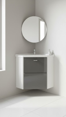 Lavabo d'angle Lavabo avec meuble de base 40 cm Lavabo d'angle Lavabo en céramique