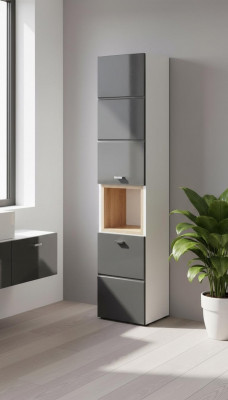 Meuble de salle de bain Armoire Armoire haute Meuble de salle de bain Étagère décorative
