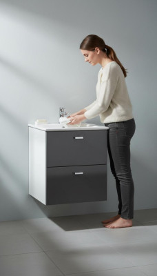 Ensemble de meubles de salle de bain 40cm Lavabo avec meuble sous-vasque Tiroir de lavabo Armoire murale