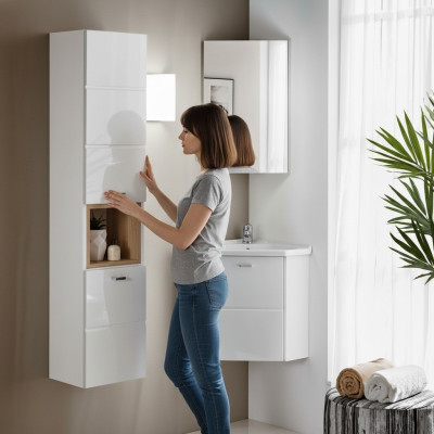 3 pièces. Meuble de salle de bain pour lavabo Ensemble de décoration de salle de bain Lavabo Lavabo