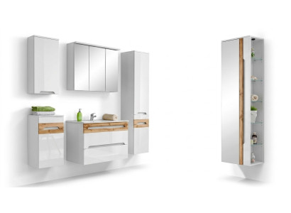 Meuble de salle de bain design 5 pièces. Ensemble Déco Armoire Lavabo