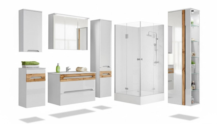 Meuble de salle de bain Design Salle de bain 6 pièces Ensemble Décoratif Armoire Lavabo