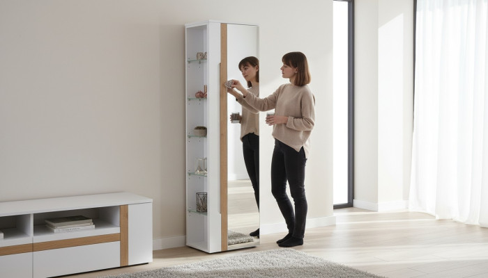 Meubles de salle de bain Armoire Miroir Penderie Étagère Étagères Armoires Luxe