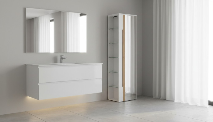 Meubles de salle de bain Armoire Miroir Penderie Étagère Étagères Armoires Luxe